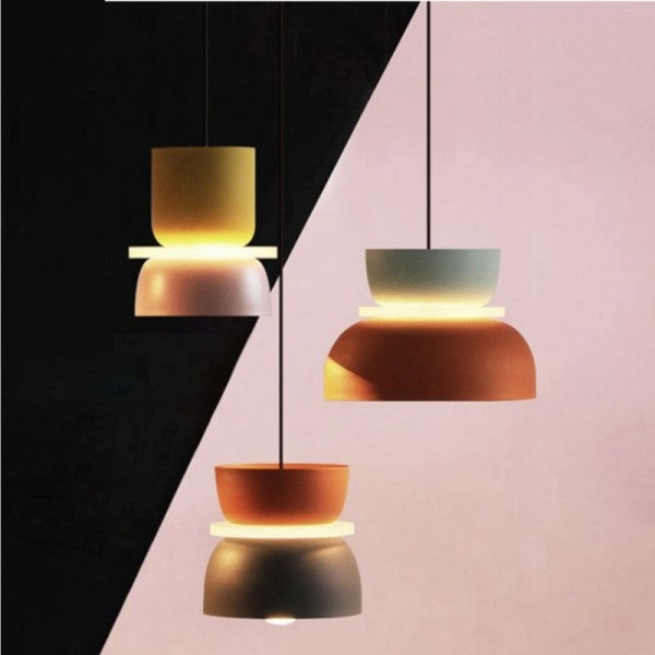 Färgbalk Nordisk Taklampa – Skandinavisk Macaron-formad LED Taklampa