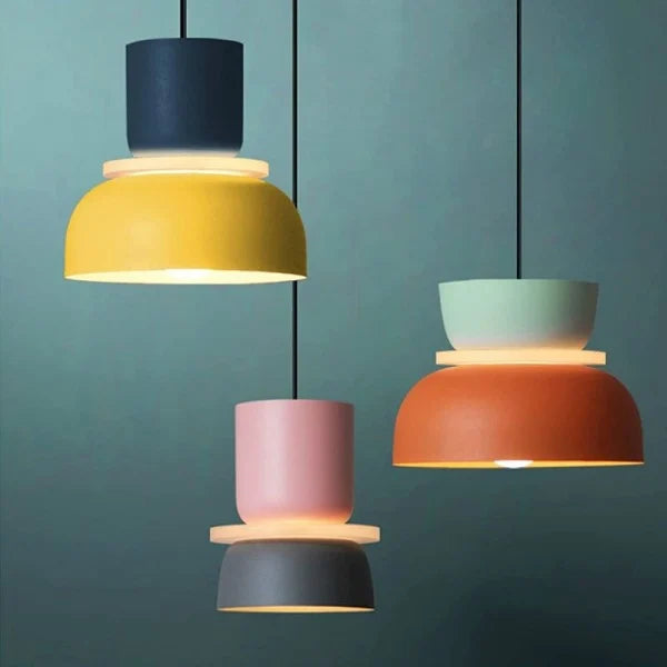 Färgbalk Nordisk Taklampa – Skandinavisk Macaron-formad LED Taklampa